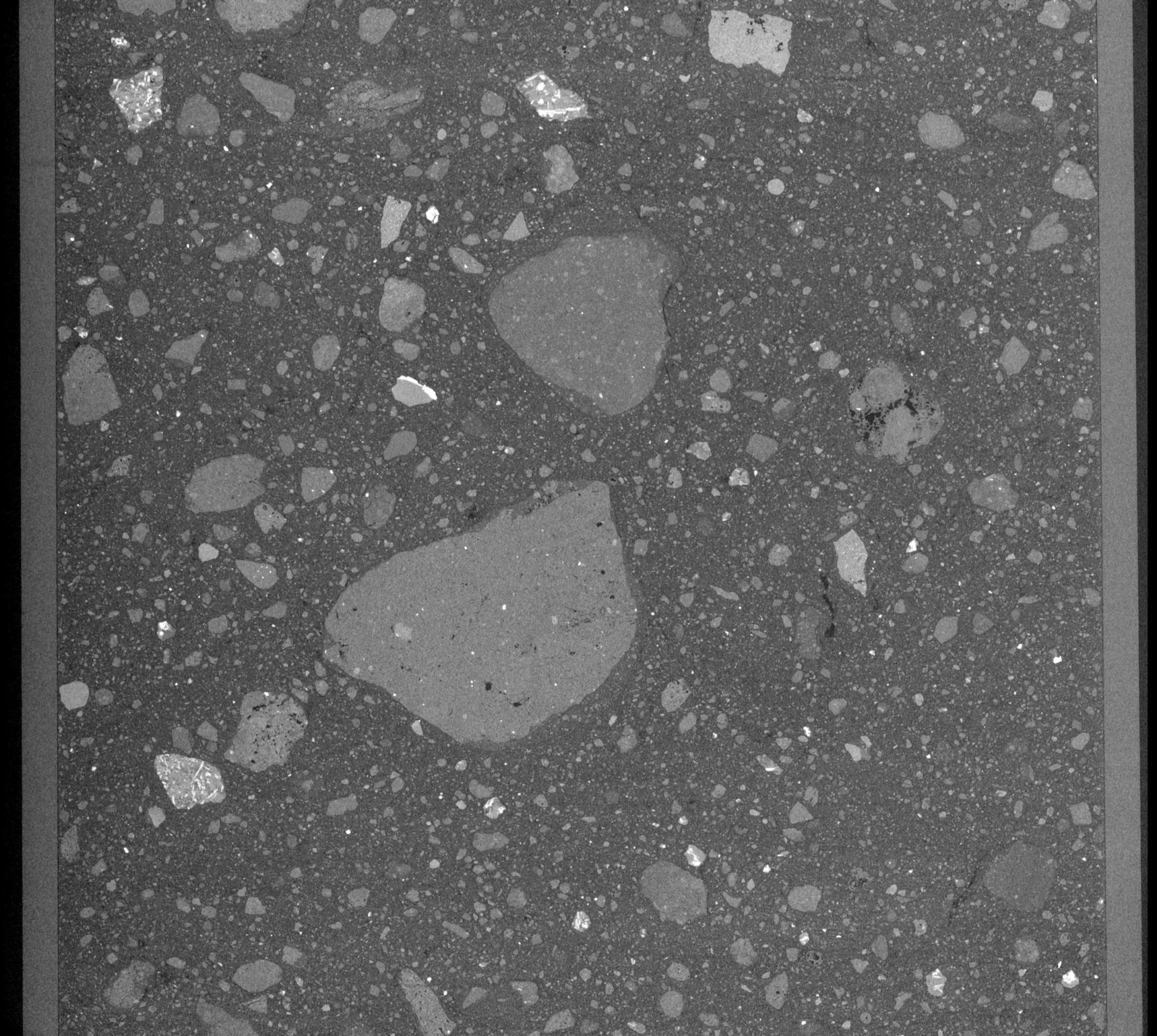 Imagen de una tomografía computarizada de rayos X de la muestra 73001 del Apolo 17, tomada en la Universidad de Texas en Austin, que forma parte del equipo de la Nueva Generación de Análisis de Muestras de Apolo. Créditos: La Universidad de Texas en Austin