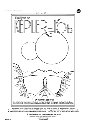 Al igual que el planeta "Tatooine" de Luke Skywalker en Star Wars, Kepler-16b órbita un par de estrellas rojas y amarillas.