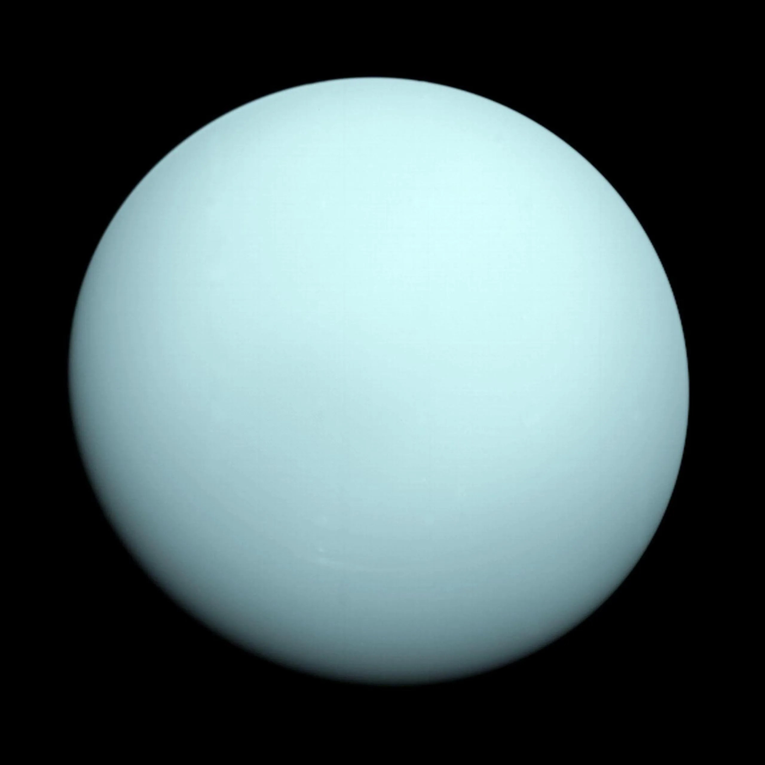 Esta es una imagen del planeta Urano tomada por la nave espacial Voyager 2 en 1986. Créditos: NASA / JPL-Caltech