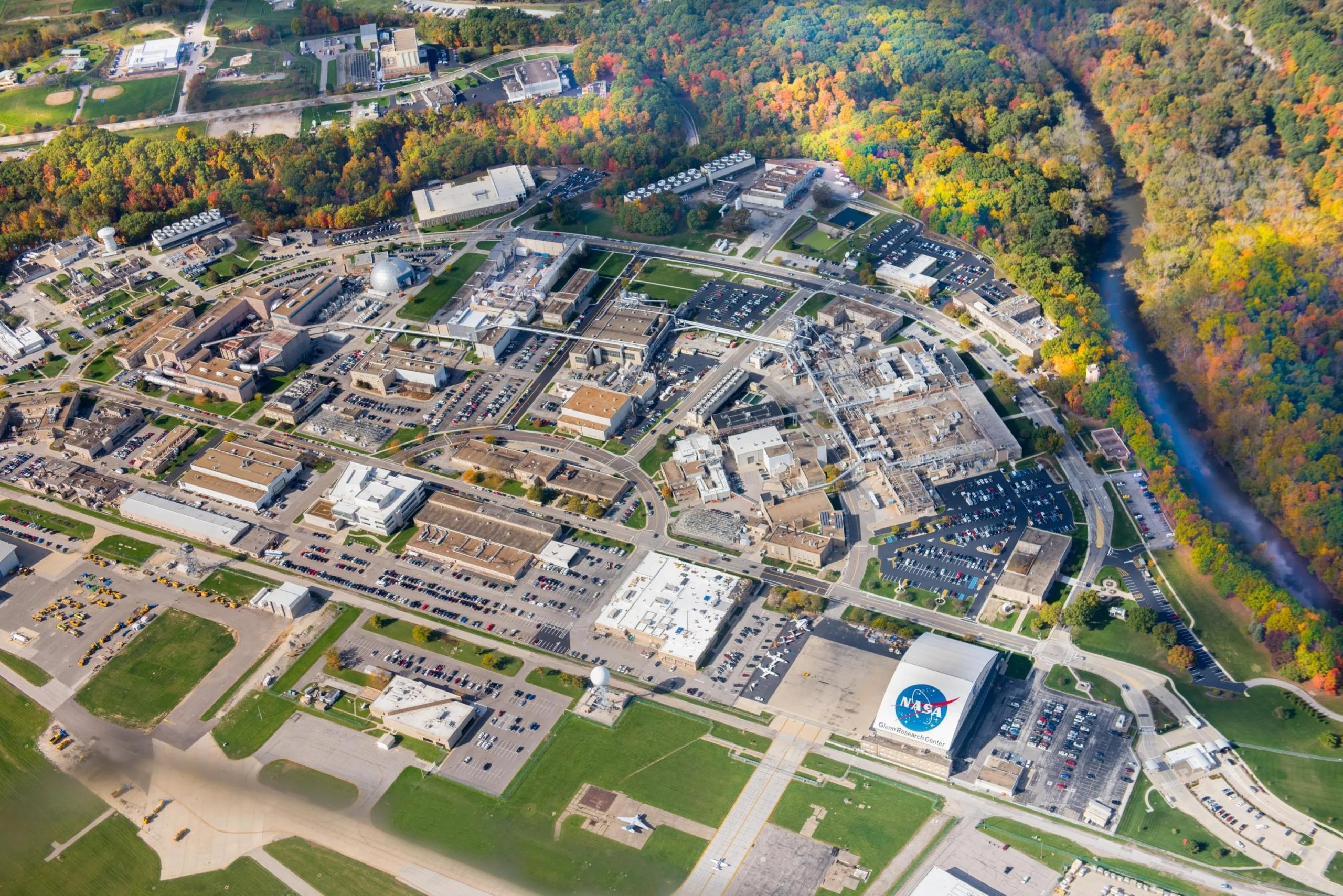 Vista aérea del Centro Glenn de la NASA
