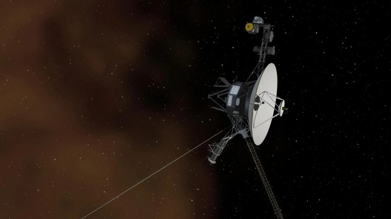 Concepto artístico de Voyager 1 entrando al espacio interestelar. 