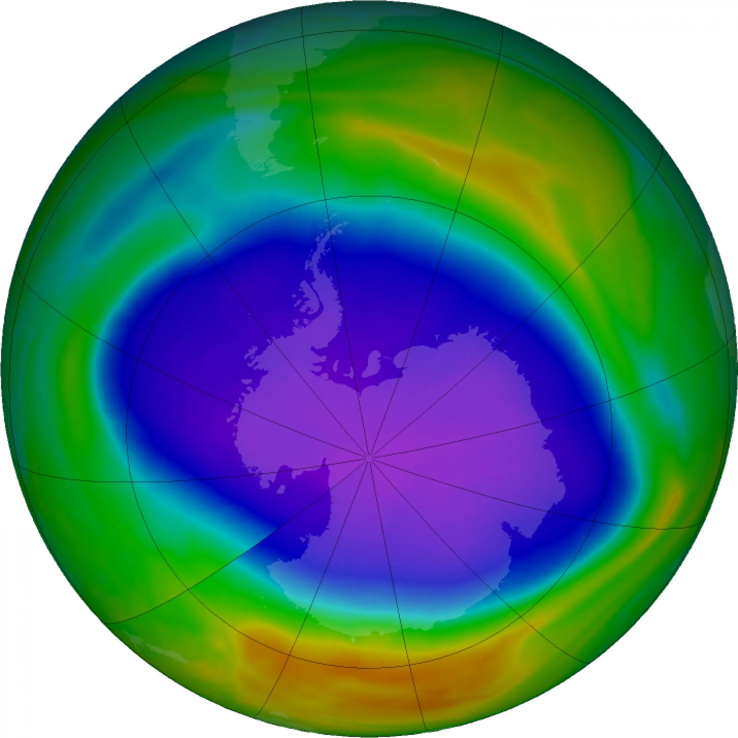Agujero de la capa de ozono Antártida