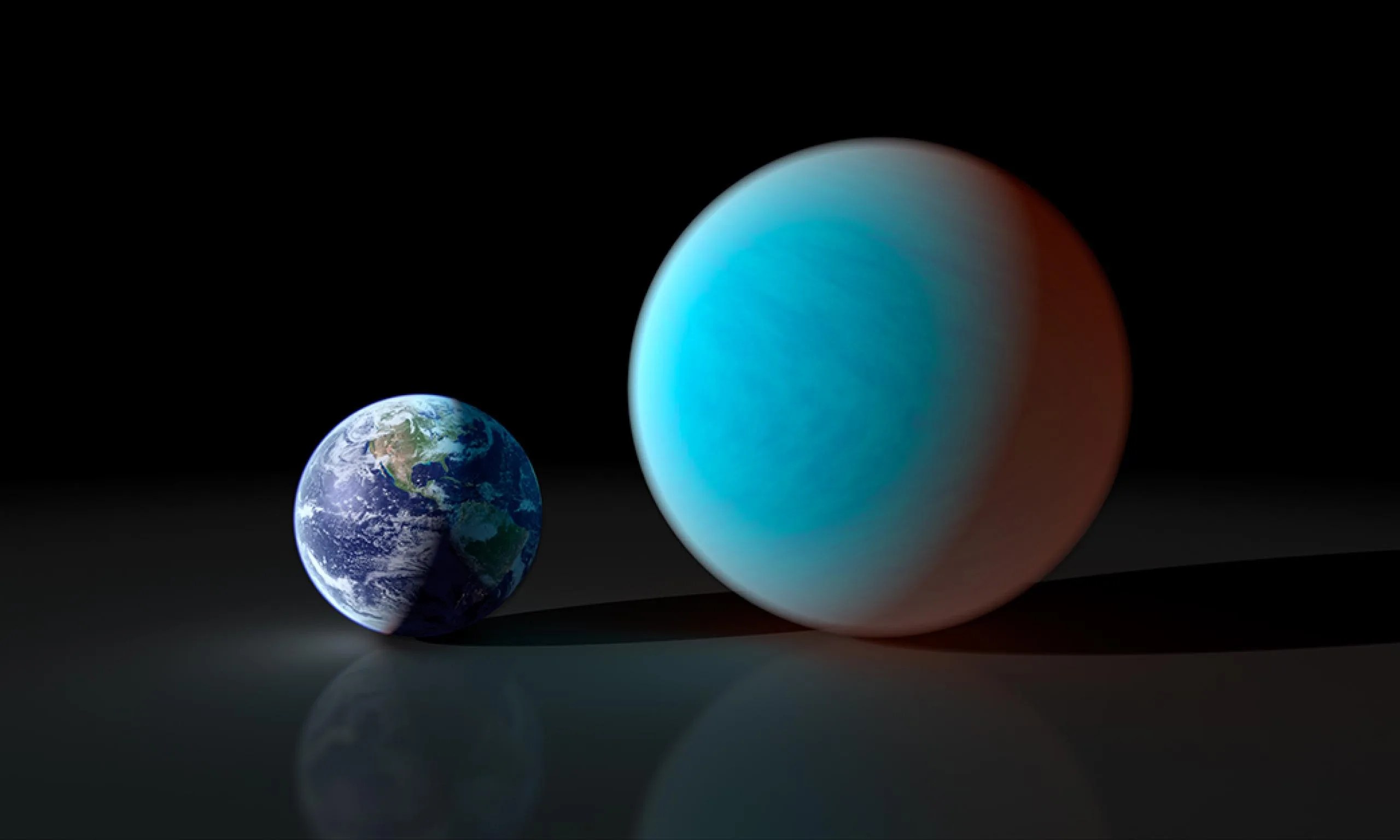 Comparación de la Tierra con un planeta