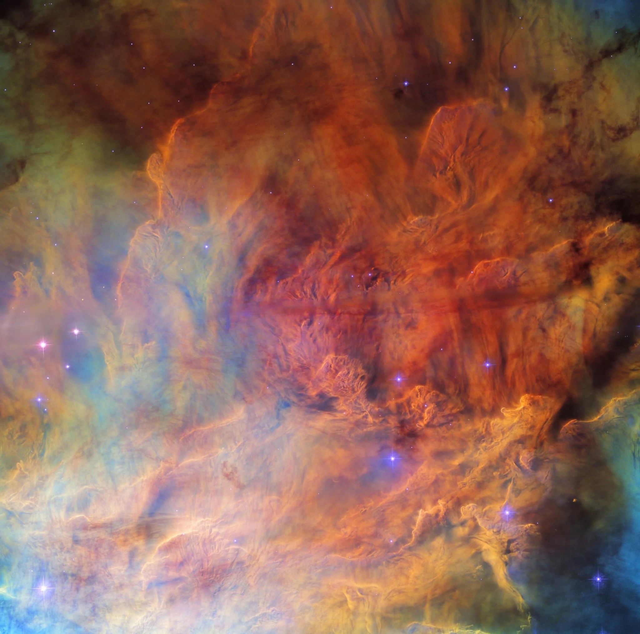 Colorida imagen espacial capturada por Hubble.