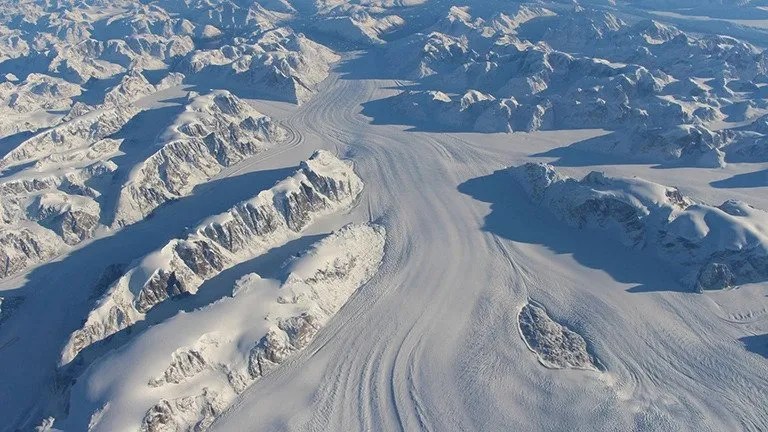 Glaciar Heimdal en el sur de Groenlandia.