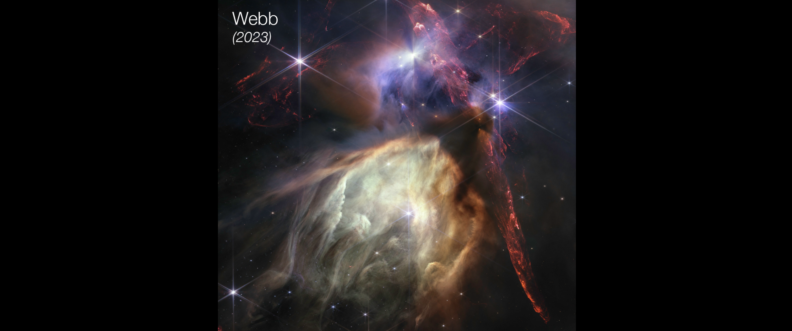 Imagen de la región de formación estelar ro Ofiuco captada por el telescopio Webb en 2023.