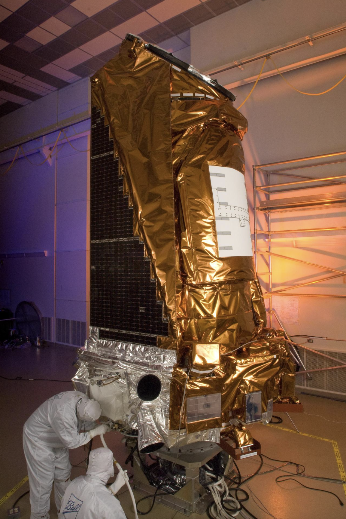 La nave espacial Kepler en la sede de Ball Aerospace &amp; Technologies Corp., en Boulder, Colorado.
