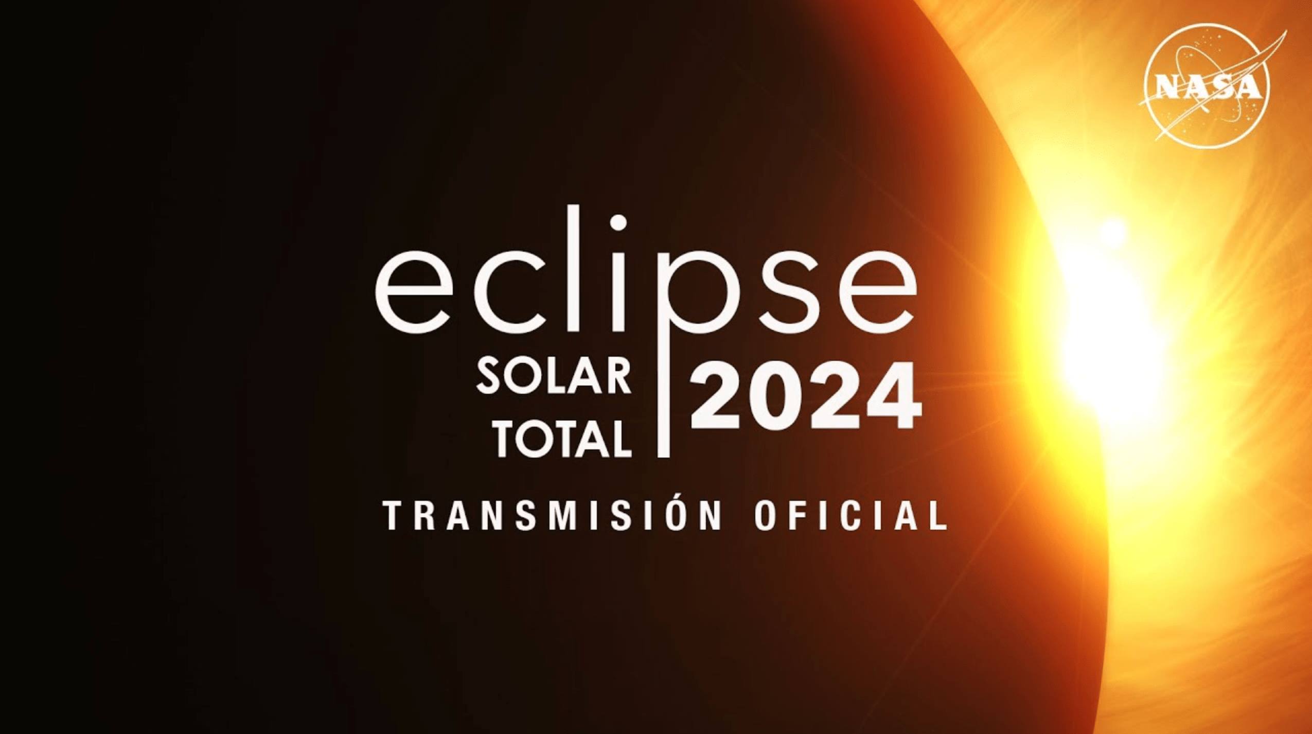Thumbnail de la transmisión de NASA en español del eclipse solar total del 8 de abril.