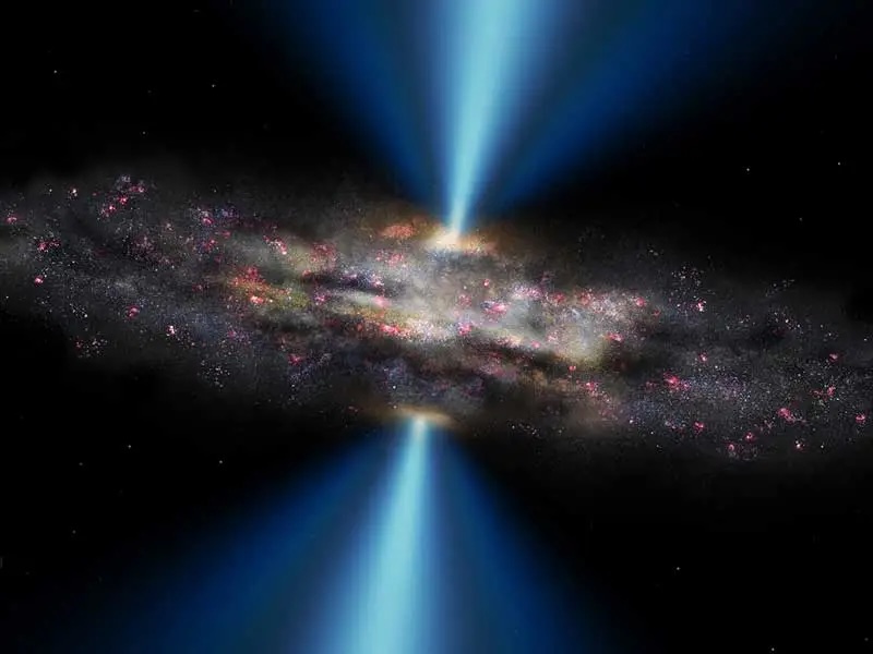 Ilustración de la los investigadores descubrieron un agujero negro llamado CID-947